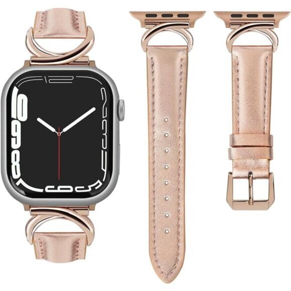 NEW Rose Gold Luxury Apple Watch Band - Picture 1 of 5